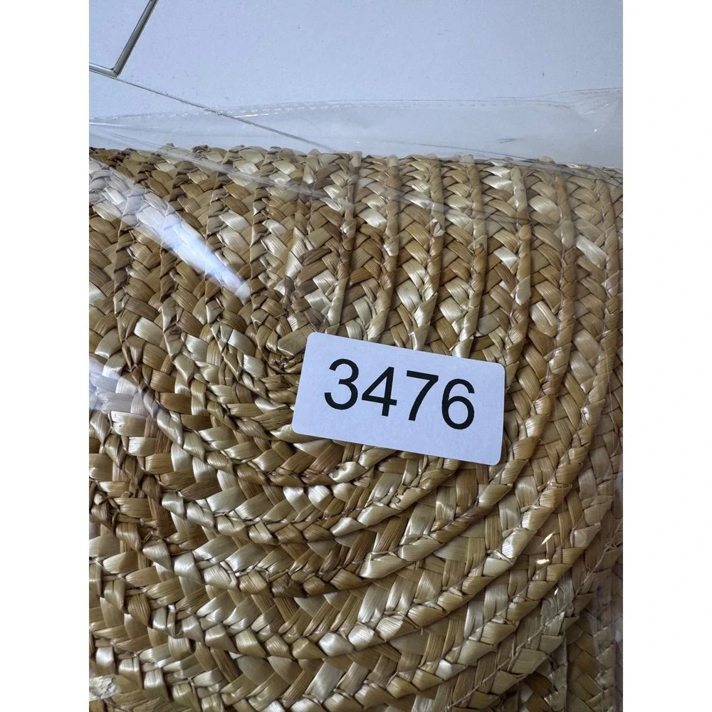 Straw Woven Clutch Bag Womens OS Tan Natural Boho‎ Coastal Cottagecore Neutral